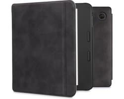 kwmobile e-reader hoesje geschikt voor Tolino Vision 6 hoes - E reader flip case met magnetische sluiting - Ereader cover in antraciet