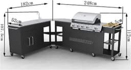 vidaXL Buitenkeuken Missouri 4 branders — thumbnail 3