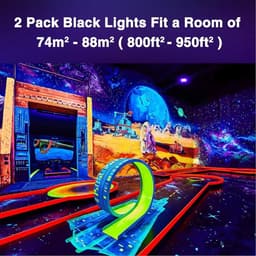 50W 2 stuks UV LED blacklight - schijnwerper lichteffect Partylight podiumverlichting met EU-stekker — thumbnail 5