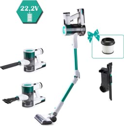 PRIMO PR510SV 3-in-1 Steelstofzuiger Draadloos - Stofzuiger zonder zak - Kruimelzuiger - Flexibele steel - Wit/Groen — thumbnail 1