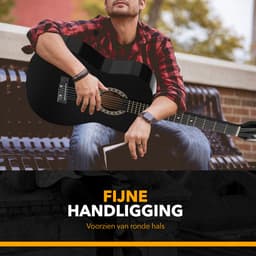 Finesse Akoestische Gitaar - met Videocursus - Nylon Snaren - Klassieke Gitaar - Spaanse Gitaar - Kind - Volwassenen - Zwart — thumbnail 5