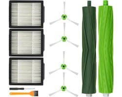 Onderhoudspakket geschikt voor iRobot Roomba i7+ i8+ i5+ i3+ E5 – HEPA Filter - Zijborstel - Roller – 9-delige set – Stofzuiger Vervanging set - Stofzuiger onderdelen