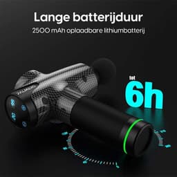 Palmero® Pro Massage Gun - Tot 60% Dieper - Uiterst Stil & Krachtig - Lange Batterijduur - 30 snelheden - 6 kopstukken - Gratis e-book - Massageapparaten - Massage pistool – Incl. draagbare compacte koffer — thumbnail 4