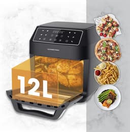 GOURMETmaxx Heteluchtoven Digitaal 12l - Zwart — thumbnail 5