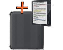 Hoesje Geschikt voor Kobo Libra Colour eReader Hoes Siliconen Case Met Screenprotector - Shockproof Back Cover Geschikt voor Kobo Libra Colour - Transparant