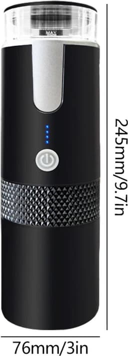 170 ML Espresso Machine voor Auto en Thuis – Koffiemachine voor Capsules en Gemalen Koffie, Automatische Koffiemachine voor Keuken en Kantoor, Koffiezetapparaat en Espresso Maker — thumbnail 2
