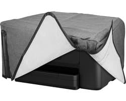 kwmobile printer hoes geschikt voor Epson WorkForce Pro WF-3725DWF / 4725DWF case - Linnen cover - Stofhoes voor printer in donkergrijs