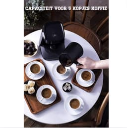 Turkse koffiezetapparaat - Turkse koffie met 5 Kops Capaciteit - Turks koffiezetapparaat met Overloopbescherming - Koperkleurig — thumbnail 5
