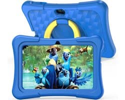 7 Inch Kindertablet met Android 11 – 32GB, Wifi, Bluetooth, Dual Camera en Educatieve Software – Inclusief Beschermcase voor Kinderen | Kindertablet met Educatieve Apps, Kindvriendelijke Tablet, Tablet voor Jongeren