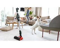 Bosch BBS711ANM - draadloze steelstofzuiger - zakloos - rood