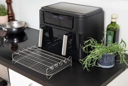 Gastronoma Airfryer - Heteluchtfriteuse 10L - 10 programma's - 2 Dual zones afzonderlijk bakken - PFAS vrij - Incl. accessoires - 18290008 - Zwart — thumbnail 10