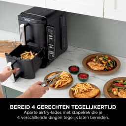 Ninja Double Stack Airfryer XXL - 7.6 Liter - Dubbele Gestapelde Lades - 6 Programma's - Inclusief 2 Kookrekjes - SL300EU — thumbnail 3