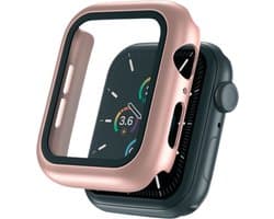 EP Goods - Full Cover/Hoesje - Screen Protector - Geschikt voor Apple Watch Series 4/5/6/SE 40mm - Hardcase - Protection - Rosegoud
