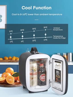 Mini Koelkast 5L - Draagbaar, Stil en Compact | Ideaal voor Slaapkamers, Auto's en Reizen — thumbnail 3