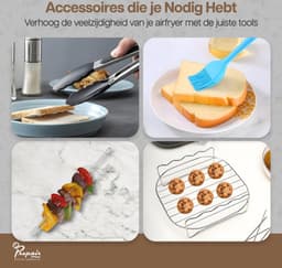 PrepAir - 11-delige airfryer set - Airfryer accessoires set met handleiding - Ø 20cm — thumbnail 3