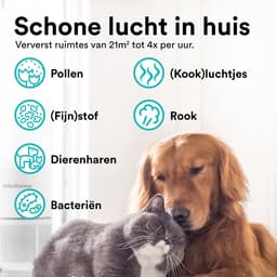 Rolfstone Air Balance Luchtreiniger – HEPA 13 + koolstoffilter – CADR 160 m³/u – Voor ruimtes tot 34 m² – Vermindert stof en pollen – 3 standen + slaapstand + automatische stand – Luchtkwaliteitsindicator — thumbnail 12