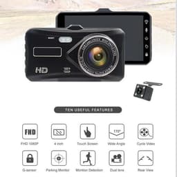 TechU™ Dashcam 4K M11 Pro Dual Camera – 4 inch Touchscreen – Dashboardcamera – Full HD 1080p – Loop Recording – Nachtvisie – Bewegingssensor – G-sensor – Autocamera Voor én Achter - voor auto — thumbnail 3