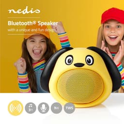 Nedis Bluetooth-Speaker - Maximale batterijduur: 3 uur - Handheld Ontwerp - 9 W - Mono - Ingebouwde microfoon - Koppelbaar - Animaticks Dusty Dog - Geel — thumbnail 2