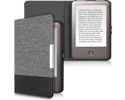 kwmobile hoes geschikt voor Tolino Shine (2013) - Canvas beschermhoes in grijs / zwart - Voor e-reader -