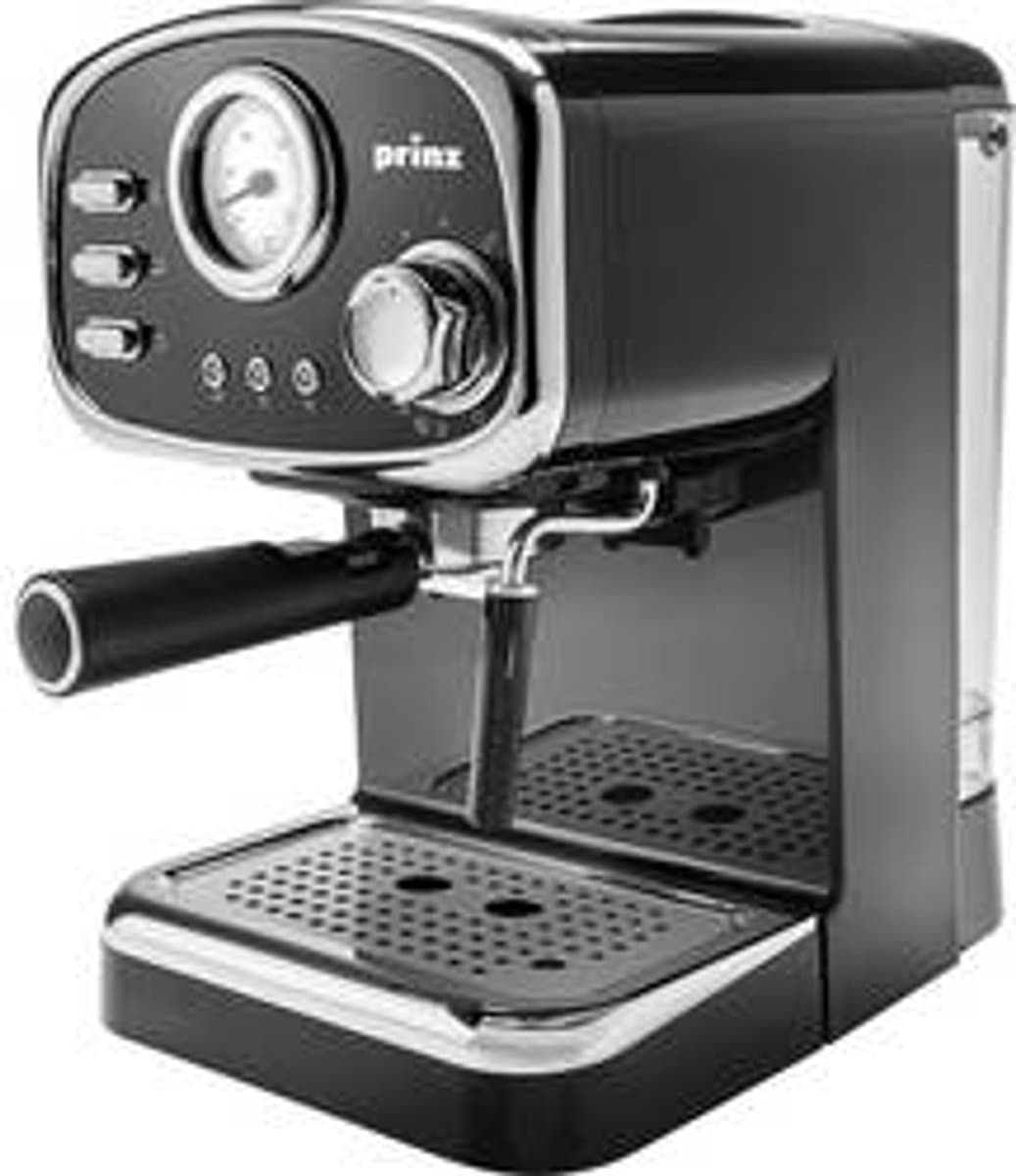 Prinz Espressomachine in retro design - melkopschuimer - 1,25 liter afneembaar waterreservoir — afbeelding 1