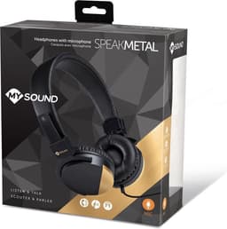Meliconi MySound Speak Metal Headset Bedraad Hoofdband Oproepen/muziek Zwart — thumbnail 4