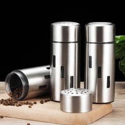 Stainless Steel Sauce Jars Chili Jars Barbecue Condiments Box Seasoning Jar Set  Specification:Small Hole — thumbnail 4