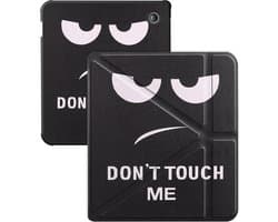 Hoes Geschikt voor Kobo Libra Colour Hoesje Bookcase Cover Hoes Trifold - Hoesje Geschikt voor Kobo Libra Colour Hoes Cover Case - Don't Touch Me