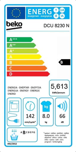 Beko DCU 8230N Condensdroger — thumbnail 10