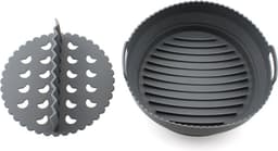 NatuurNook® Airfryer siliconen bakje - Airfryer accessoires - Vaatwasser veilig - BPA-vrij - Grijs — thumbnail 2