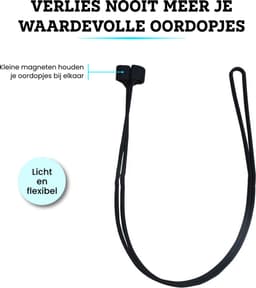 2x Somstyle Magnetische Band Geschikt Voor Apple Airpods 1 / 2 / 3 / Pro 1 & 2 - Anti Lost Siliconen Strap Voor Draadloze Oordopjes - Koord - 70cm — thumbnail 4