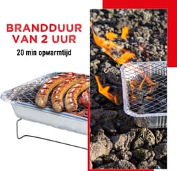 BBQ Collection Wegwerp BBQ - Houtskool Barbecue - Mini Tafel BBQ voor Camping of Picknick - 31x 24 x 4,8 CM — thumbnail 3