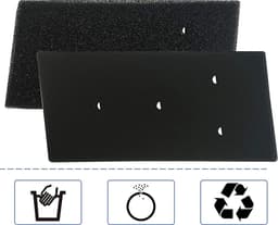 Bramokava 6x Filter geschikt voor Droger Whirlpool Bauknecht Ignis ( met 4 gaatjes) - 481010345281 - 8015250474909 - 481010716911 - Spons Foam Schuim — thumbnail 5