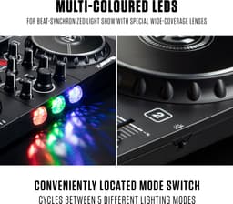 Numark Party Mix II - DJ-controller / DJ-set voor beginners met ingebouwde DJ-verlichting en DJ-mixer voor Serato DJ Lite — thumbnail 5