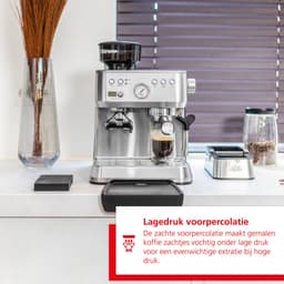 Solis Grind & Infuse Perfetta 1019 Pistonmachine met Bonenmaler - Met Stoom- & Heetwaterfunctie - Voorbrouwfunctie - Gebruiksklaar in 45 Seconden - Energiebesparend - Zilver — thumbnail 5