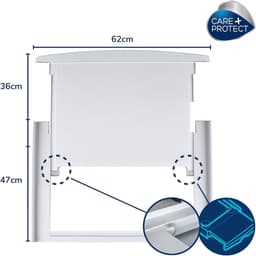 Wasmachine verhoger - Universele stapelset met schuifplateau - Verwijderbare schuifplank - Voor wasmachines met een diepte van 47-62 cm. Wasmachine verhoger — thumbnail 2