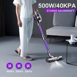 40.000 Pa-500 W Draadloze Elektrische Stofzuiger - Borstelloze Motor - 11 Liter Capaciteit - 6 in 1 - Touchscreen - Tapijten en Vloeren — thumbnail 5