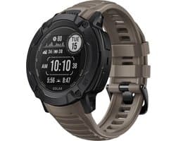 Strap-it Siliconen smartwatch bandje met gespsluiting - geschikt voor de grotere Garmin Instinct 2x (bruin)