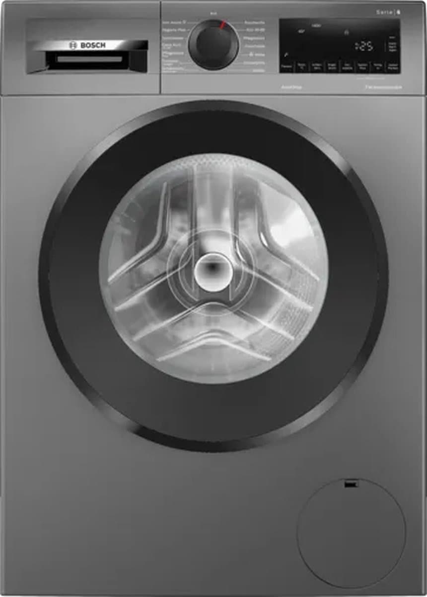 Bosch WGG244ZR10 wasmachine Voorlader 9 kg 1400 RPM Roestvrijstaal — afbeelding 1