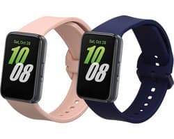 kwmobile horlogebandje geschikt voor Samsung Galaxy Fit 3 polsband - Smartwatch bandje van TPU - Activity tracker horloge band in donkerblauw / oudroze