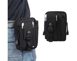 Heuptas I Outdoor Riem Tas I Heuptas I Waterdicht I Survival Tas I Telefoontas I Survival Tas I Zwart