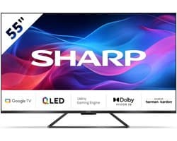 Sharp Aquos 55GR8265 - 55 inch - 144Hz - 4K UHD - QLED met Google TV - 2024
