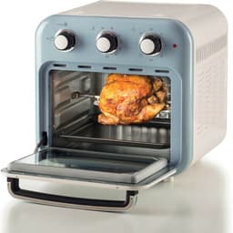 Ariete 4632/05 Vintage Airfryer & Oven - 16 liter - 1400 Watt - timer - draaispit - roterende mand - blauw — thumbnail 8