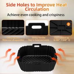13 stuks Air Fryer Accessoires voor Ninja Double Stack XL 9,5L - Air fryer SL400UK - Siliconen Air Fryer Liners - Air Fryer Manden - Grilling Rack Handschoenen - Olie Borstel - Voedsel Clip - voor Oven — thumbnail 3