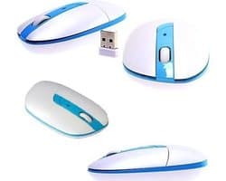 Draadloze Optische Muis – 2.4GHz Wireless Office Muis – 1600 DPI – USB Nano Ontvanger – Lichtgewicht – Voor Laptop & PC – blauw