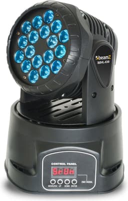Moving Head Disco Licht met 18x 3W RGB LEDs - BeamZ MHL108MK4 - 11 DMX Kanalen — thumbnail 3