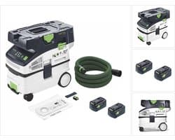 Festool CTLC MIDI I-Basic snoerloze mobiele stofafzuiger 36 V ( 2x 18 V ) stofklasse L + 2x accu 5,0 Ah - zonder oplader