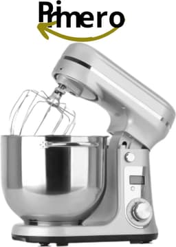 Primero - Keukenmachine - keukenmixer - foodprocessor - mixer - blender - keukenmachines - mixer met mengkom - mixers - 6L kom - Zilver — thumbnail 1