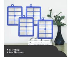 Replacements® H13 HEPA filters geschikt voor Philips -AEG - Electrolux - 4 stuks