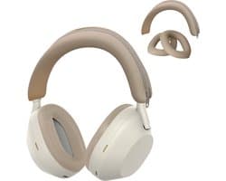 kwmobile siliconen cover voor koptelefoon - geschikt voor Sony WH-1000XM5 - Voor band en oorpads - 3x in beige