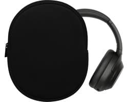 kwmobile hoes geschikt voor Sony WH-1000XM4 / WH-1000XM3 / Jabra Evolve 20 - 21,5 x 16 cm - Beschermhoes voor headset in zwart - Van neopreen